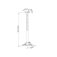 Produktbild för Sbox Technology Sbox Lubinis projektorfäste max336mm 15kg PM...