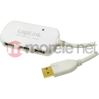 Produktbild för LogiLink USB 2.0 Hub 4-Port with repeater cable - hubb - 4 portar