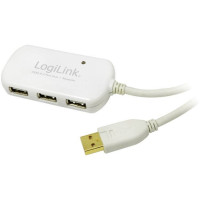 Produktbild för LogiLink USB 2.0 Hub 4-Port with repeater cable - hubb - 4 portar