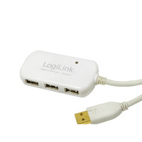 Produktbild för LogiLink USB 2.0 Hub 4-Port with repeater cable - hubb - 4 portar