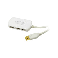 Produktbild för LogiLink USB 2.0 Hub 4-Port with repeater cable - hubb - 4 portar