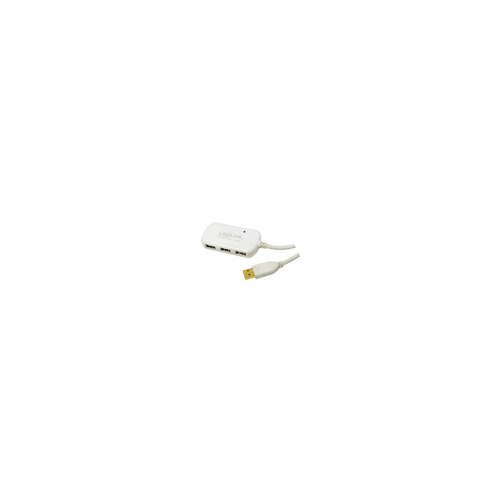 Produktbild för LogiLink USB 2.0 Hub 4-Port with repeater cable - hubb - 4 portar