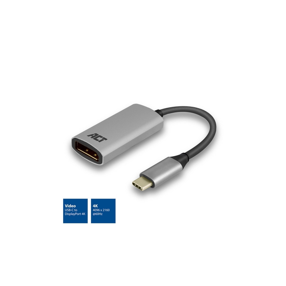 Produktbild för ACT - videokort - USB-C till DisplayPort - 15 cm