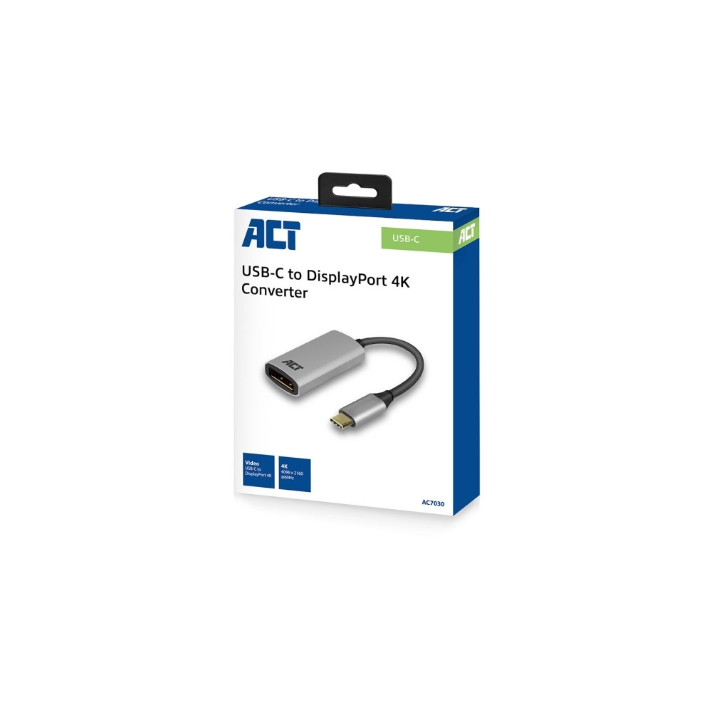 Produktbild för ACT - videokort - USB-C till DisplayPort - 15 cm
