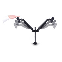 Produktbild för Multibrackets M VESA Gas Lift Arm Dual monteringssats - för 2 LCD-bildskärmar - svart