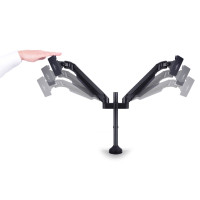 Produktbild för Multibrackets M VESA Gas Lift Arm Dual monteringssats - för 2 LCD-bildskärmar - svart