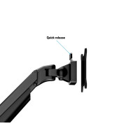 Produktbild för Multibrackets M VESA Gas Lift Arm Dual monteringssats - för 2 LCD-bildskärmar - svart