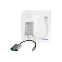 Produktbild för LogiLink - USB/VGA-adapter - USB-C till HD-15 (VGA) - 15 cm