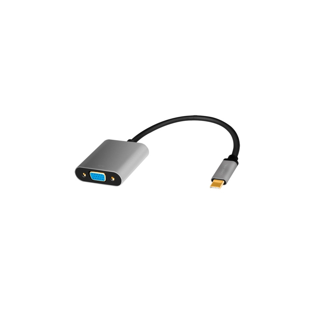 Produktbild för LogiLink - USB/VGA-adapter - USB-C till HD-15 (VGA) - 15 cm