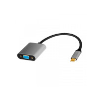 Produktbild för LogiLink - USB/VGA-adapter - USB-C till HD-15 (VGA) - 15 cm