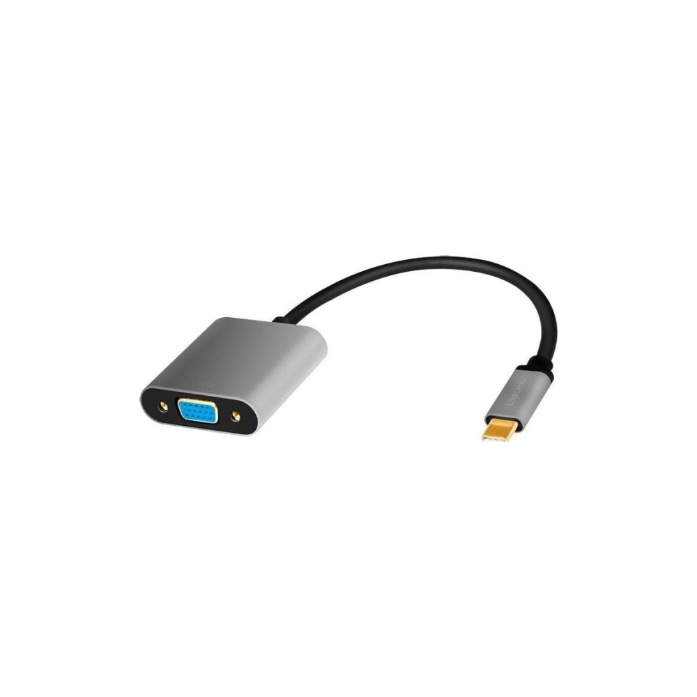Produktbild för LogiLink - USB/VGA-adapter - USB-C till HD-15 (VGA) - 15 cm