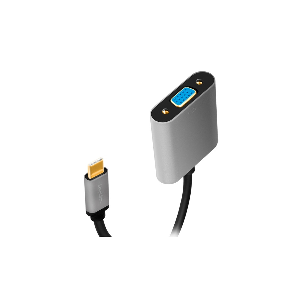 Produktbild för LogiLink - USB/VGA-adapter - USB-C till HD-15 (VGA) - 15 cm