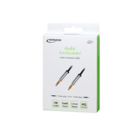Produktbild för LogiLink ljudkabel 3,5 mm 3-pol/M till 3,5 mm 3-pol/M, metal...