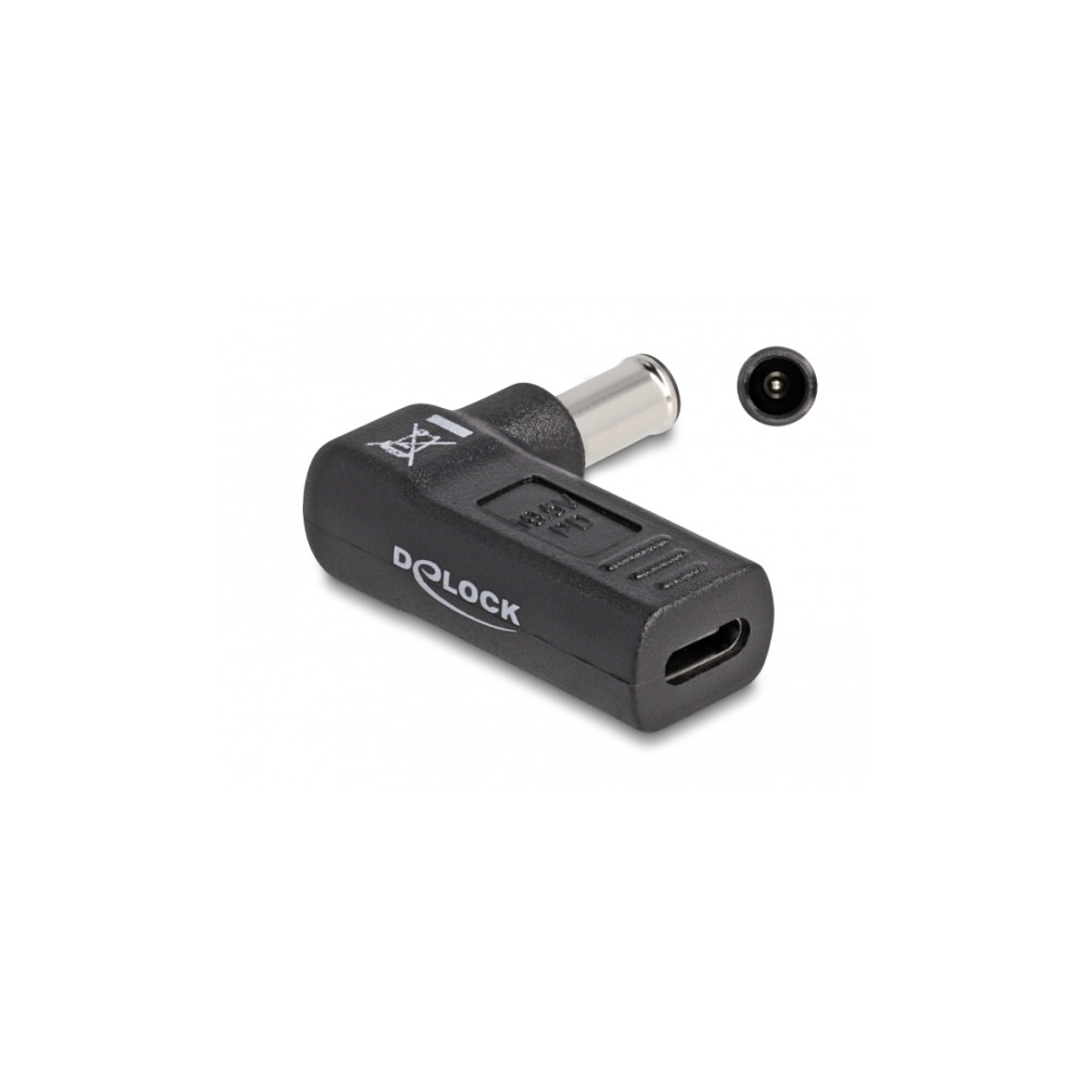 Produktbild för Delock - strömadapter - USB-C till DC-jack 6,0 x 4,3 mm