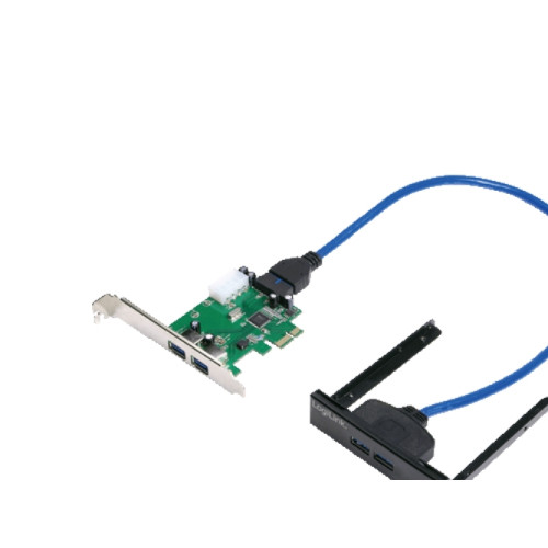 LogiLink LogiLink PCI Express Interface Card 2x USB 3.0 + 2x USB Front LogiLink - USB-adapter - PCIe - 4 portar