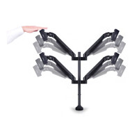 Produktbild för Multibrackets M VESA Gas Lift Arm Quad monteringssats - för 4 LCD-bildskärmar - svart