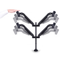 Produktbild för Multibrackets M VESA Gas Lift Arm Quad monteringssats - för 4 LCD-bildskärmar - svart
