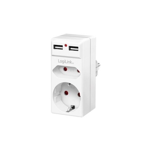 LogiLink LogiLink PA0276 Kopplingsbox med USB-laddningsutgång, ökat b...