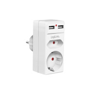 Produktbild för LogiLink PA0276 Kopplingsbox med USB-laddningsutgång, ökat b...