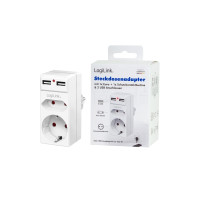 Produktbild för LogiLink PA0276 Kopplingsbox med USB-laddningsutgång, ökat b...