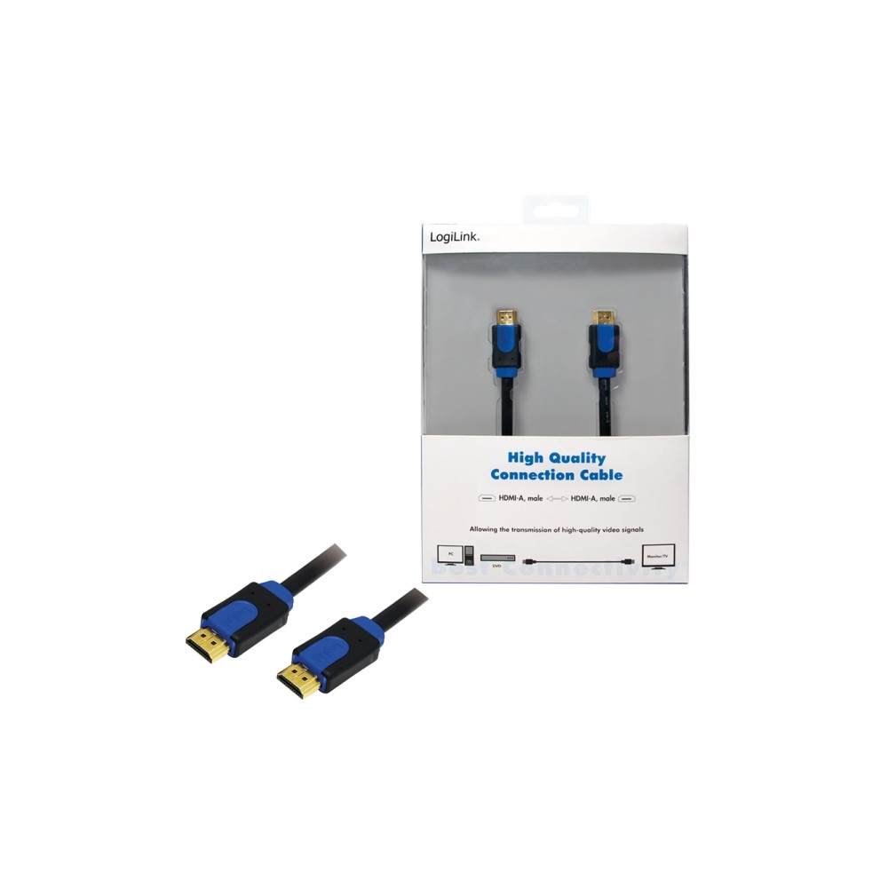 Produktbild för LogiLink HDMI-kabel med Ethernet - 15 m