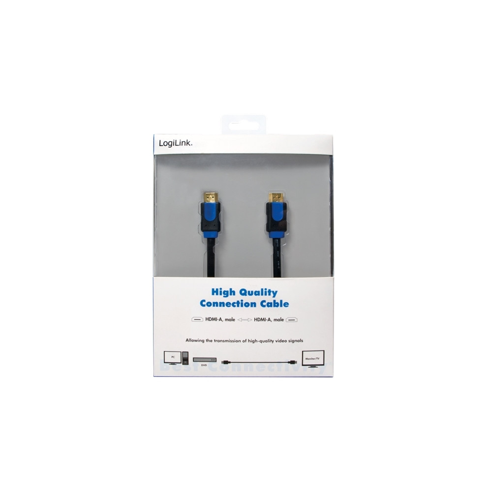 Produktbild för LogiLink HDMI-kabel med Ethernet - 15 m