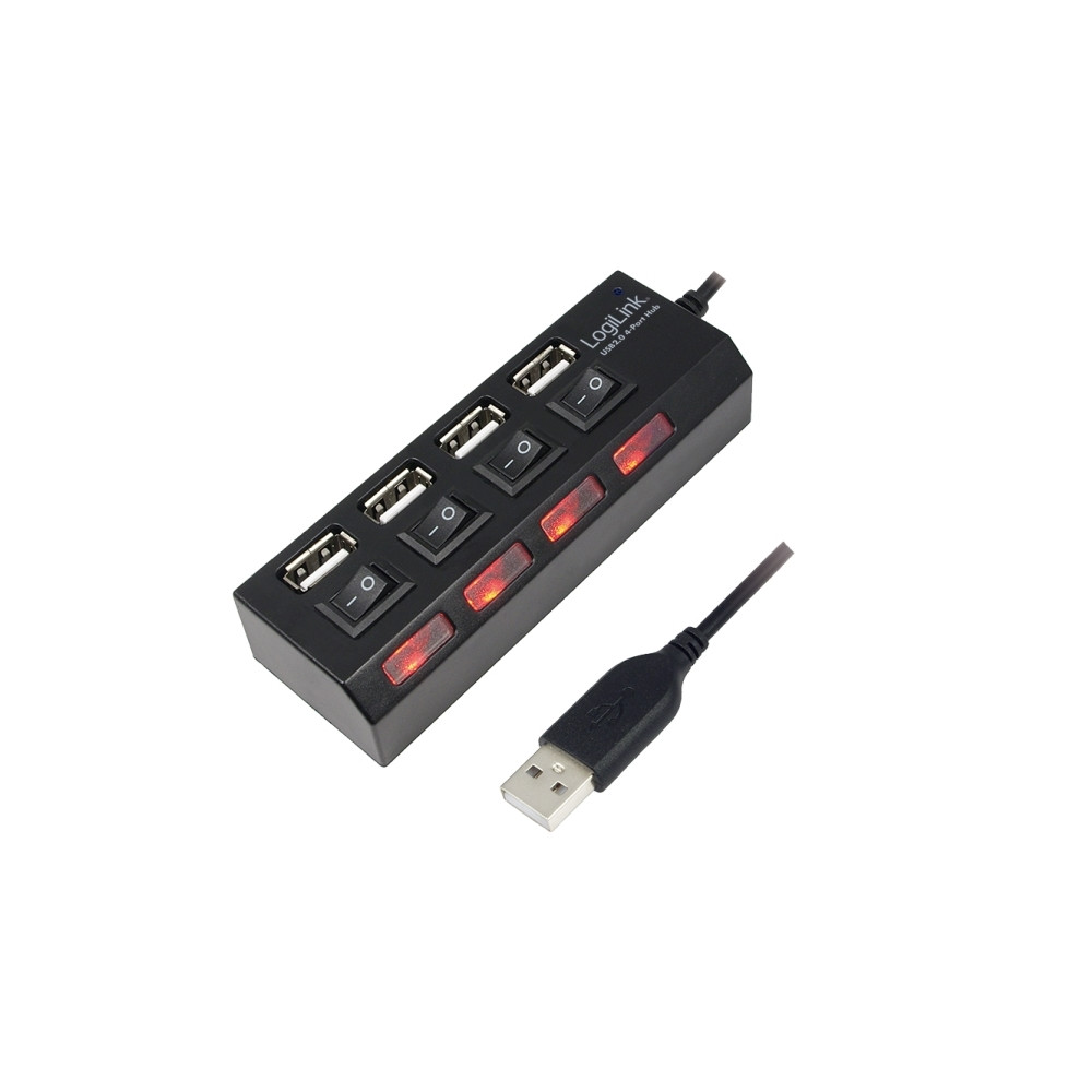 Produktbild för LogiLink USB 2.0 Hub 4-Port - hubb - 4 portar