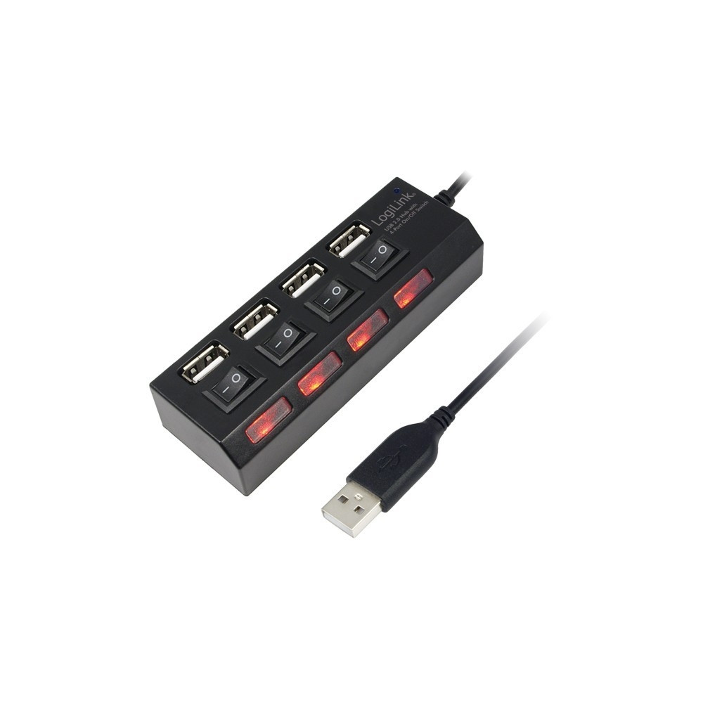 Produktbild för LogiLink USB 2.0 Hub 4-Port - hubb - 4 portar
