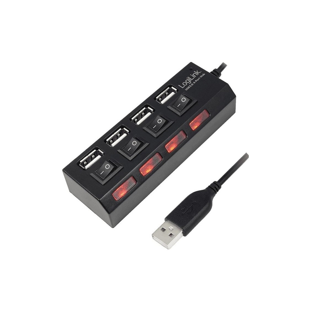 Produktbild för LogiLink USB 2.0 Hub 4-Port - hubb - 4 portar