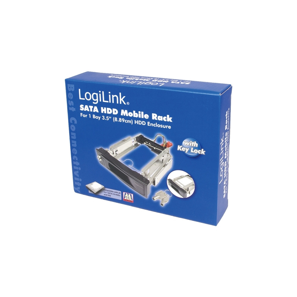 Produktbild för LogiLink SATA HDD Mobile Rack - förvaringsmobilrack