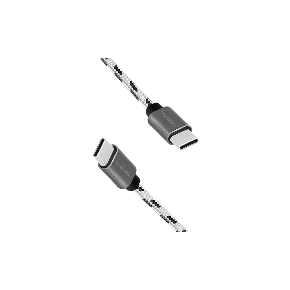Produktbild för LogiLink CU0200, USB C, USB C, USB 2.0, 480 Mbit/s, Svart, V...