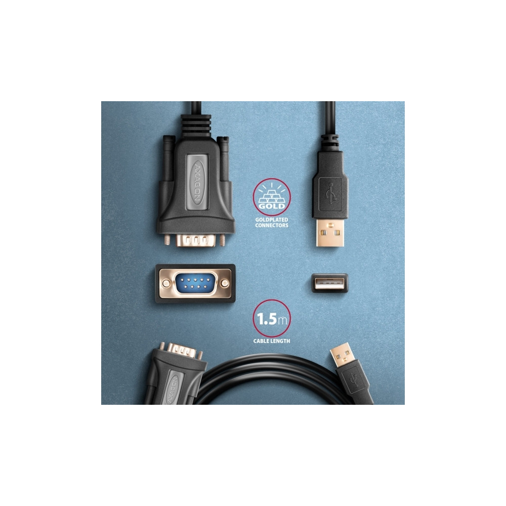 Produktbild för AXAGON - seriell adapter - USB - RS-232