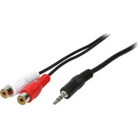 Produktbild för LogiLink ljudkabel - 20 cm