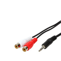Produktbild för LogiLink ljudkabel - 20 cm
