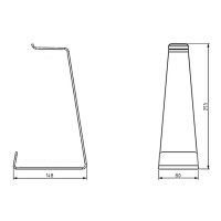 Produktbild för Multibrackets M Headset Holder monteringssats - för hörlurar/headset - silver