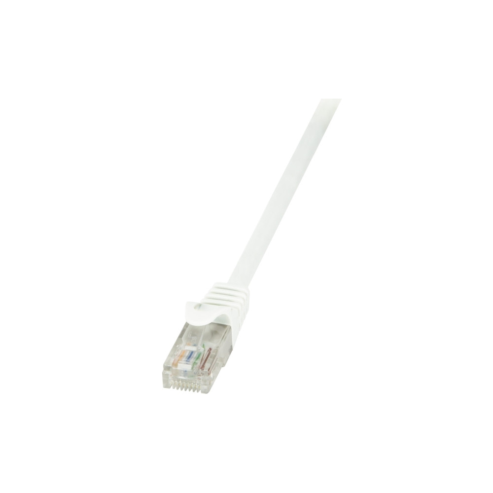Produktbild för LogiLink EconLine - patch-kabel - 25 cm - vit