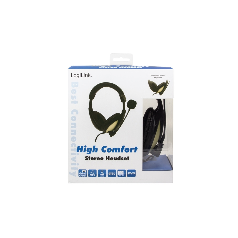 Produktbild för LogiLink Stereo Headset with High Comfort - headset