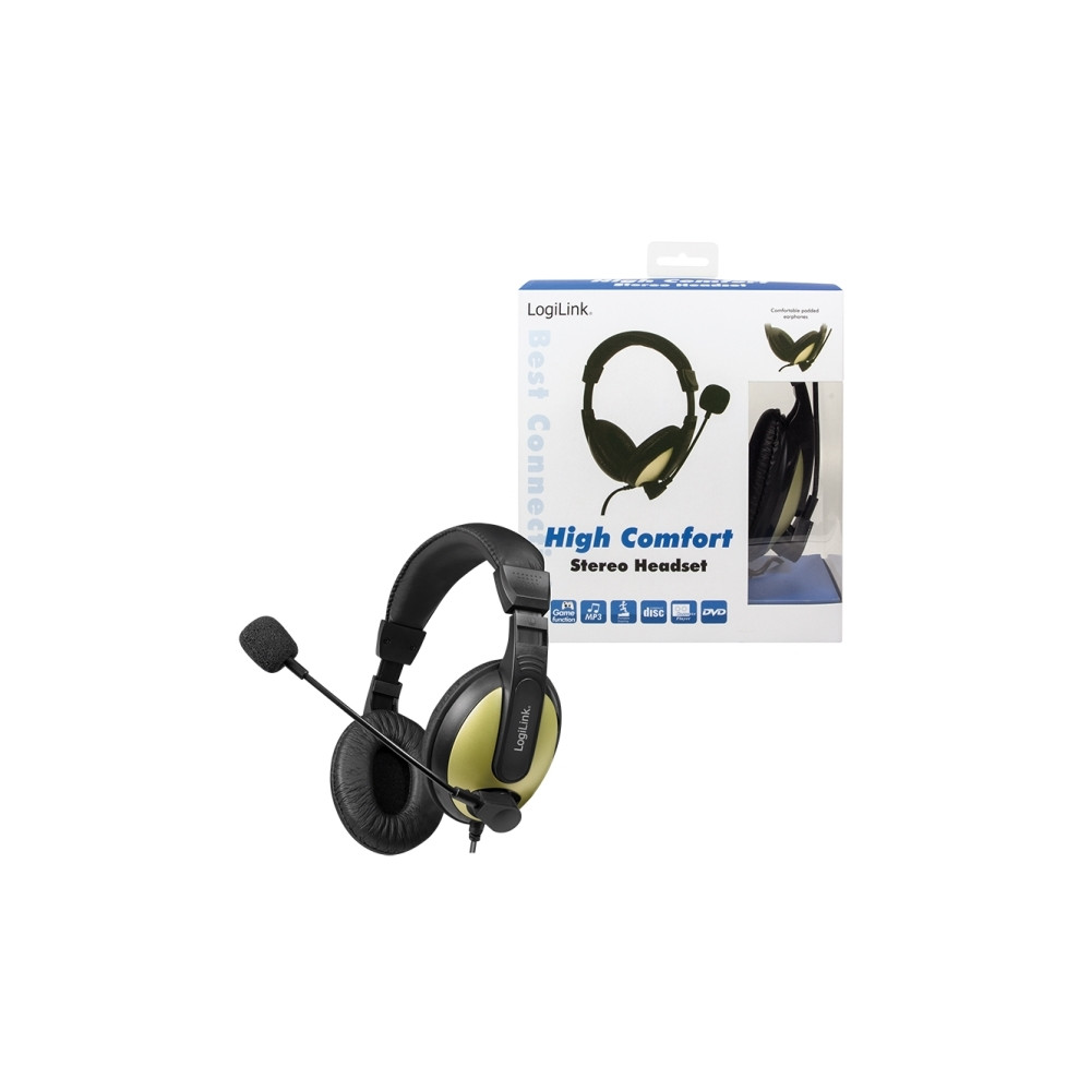 Produktbild för LogiLink Stereo Headset with High Comfort - headset