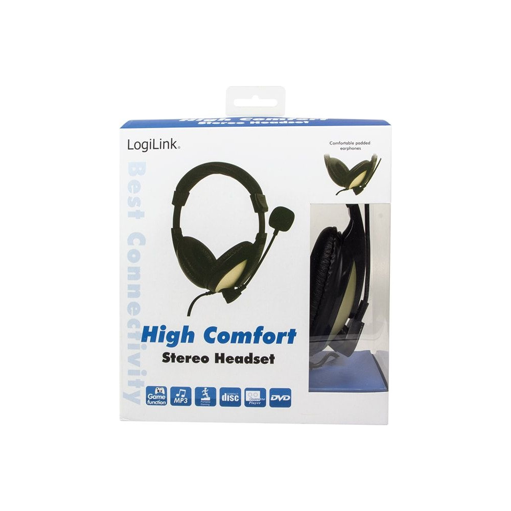 Produktbild för LogiLink Stereo Headset with High Comfort - headset
