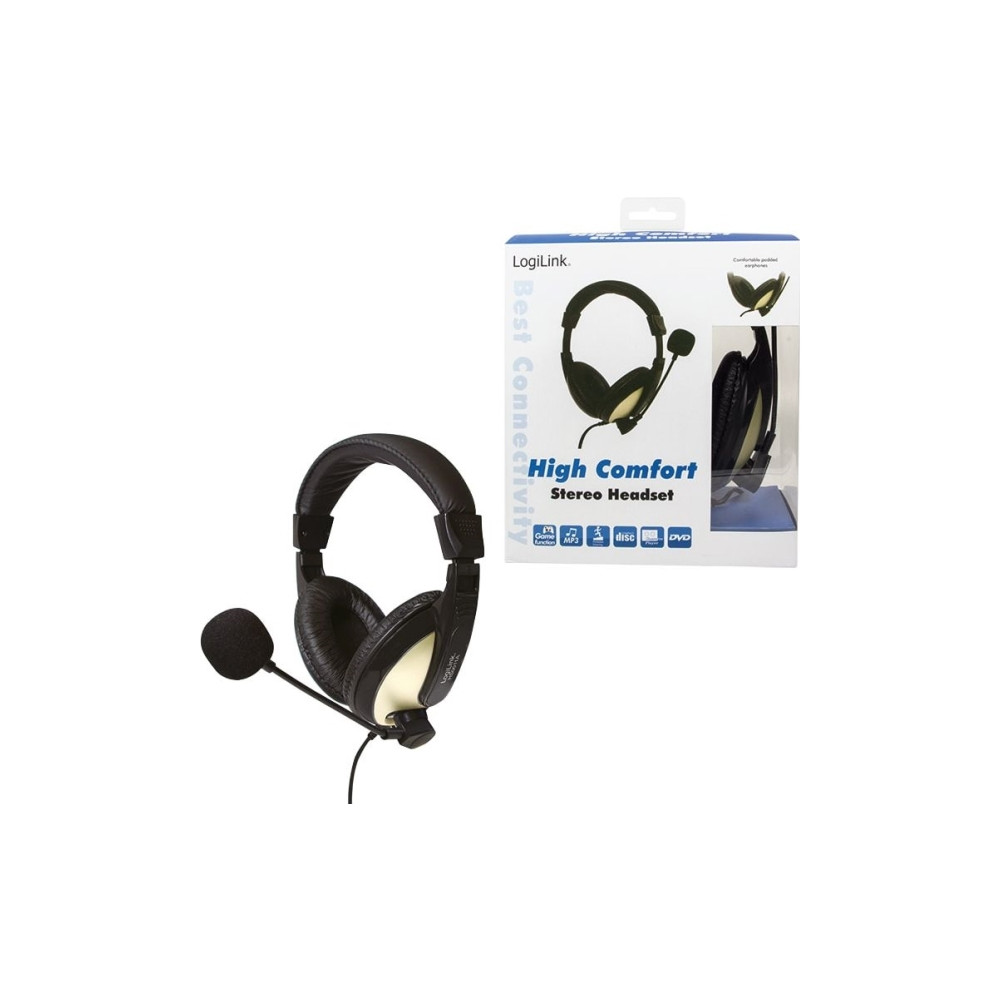 Produktbild för LogiLink Stereo Headset with High Comfort - headset