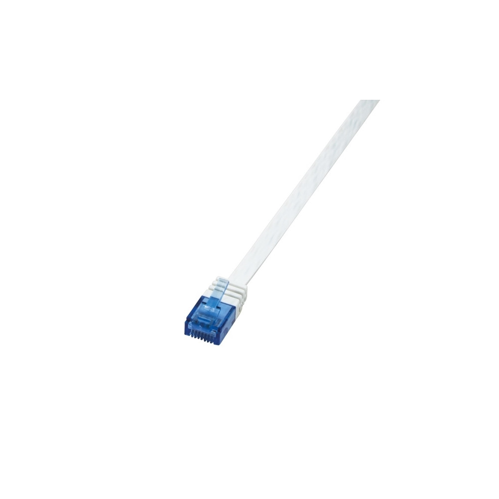 Produktbild för LogiLink SlimLine - patch-kabel - 5 m - vit