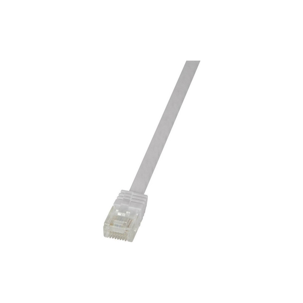 Produktbild för LogiLink SlimLine - patch-kabel - 5 m - vit