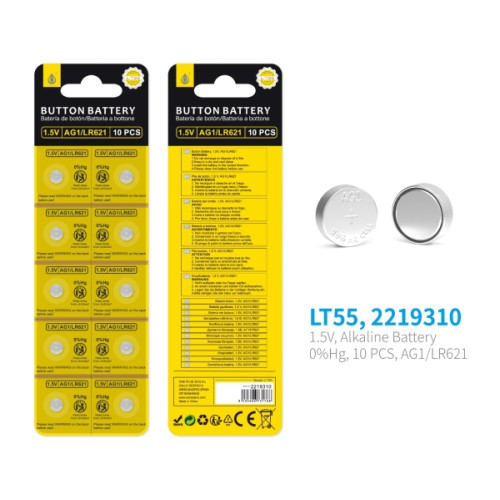 MTK Knappcellsbatteri LT55 pack 10