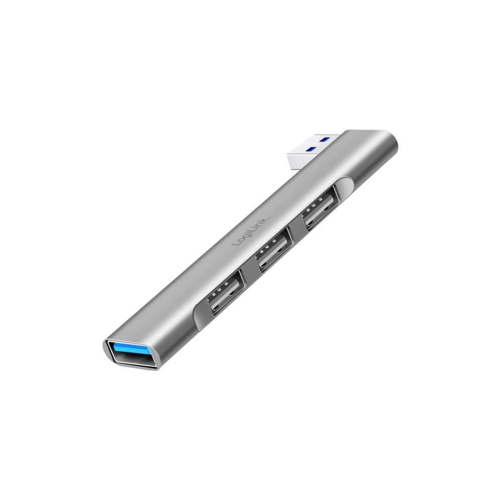 Produktbild för LogiLink USB 3.2 Gen1 Hub, 4-portar, USB-A, 1x USB3.0 AF, 3x...