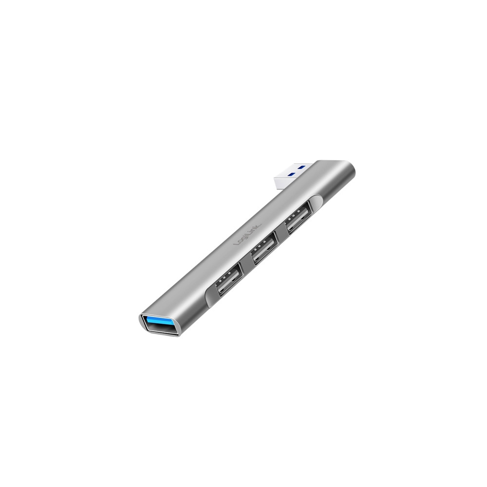 Produktbild för LogiLink USB 3.2 Gen1 Hub, 4-portar, USB-A, 1x USB3.0 AF, 3x...