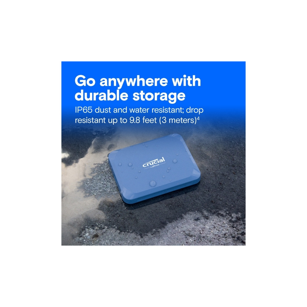 Produktbild för Crucial X10 - SSD - 4 TB - USB 3.2 Gen 2x2