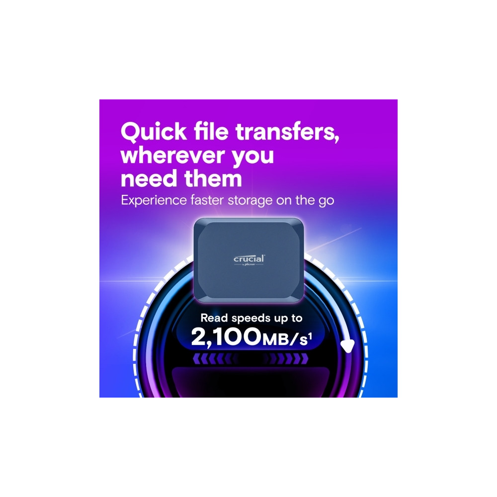 Produktbild för Crucial X10 - SSD - 4 TB - USB 3.2 Gen 2x2