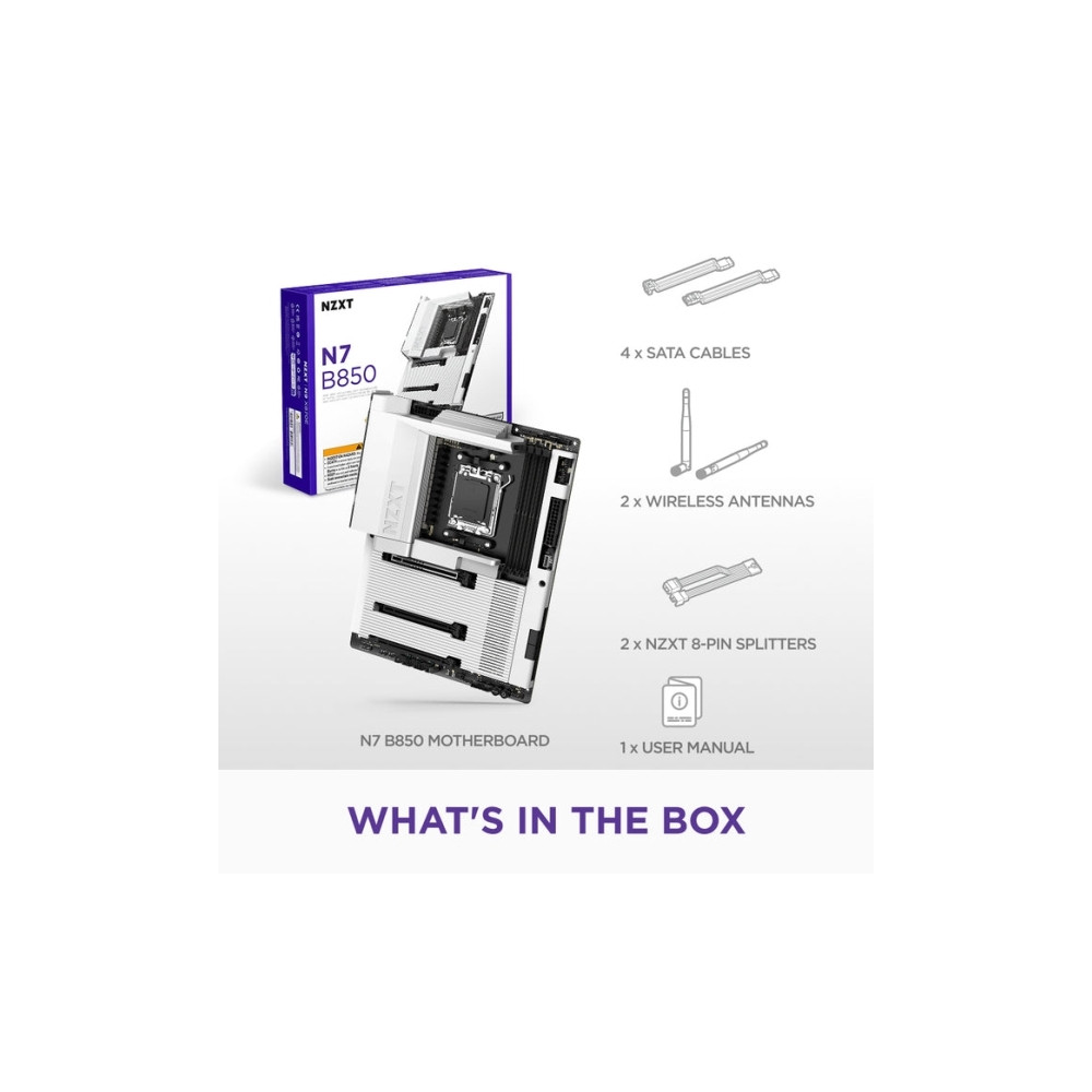 Produktbild för NZXT N7 B850 - moderkort - ATX - Socket AM5 - AMD B850