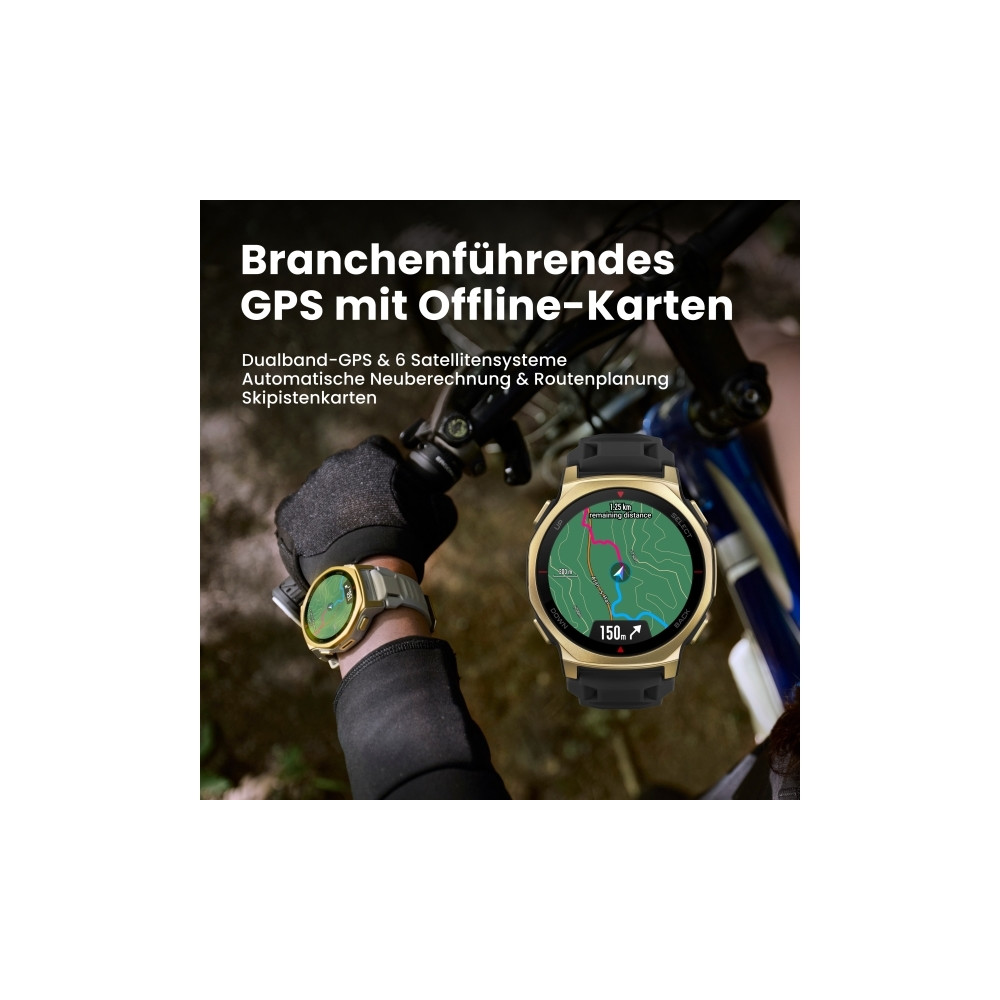 Produktbild för Amazfit T-rex 3 Pro, 3,35 cm (1.32"), AMOLED, Pekskärm, 16 G...