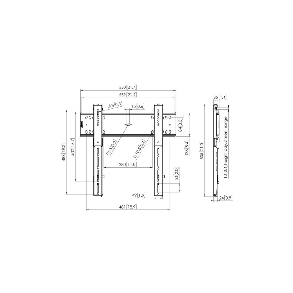 Produktbild för Vogel's Professional PFW 6400 konsol - för platt panel - svart